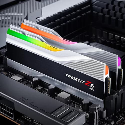 G.Skill Trident Z5 RGB 64GB (32GBx2) DDR5 6000MHz Desktop RAM (Metallic Silver)